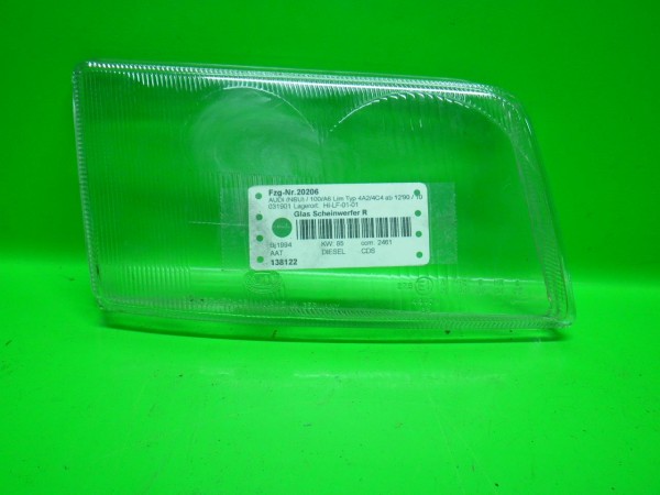Glas Scheinwerfer rechts - AUDI (NSU) 100 (4A, C4) 2.5 TDI