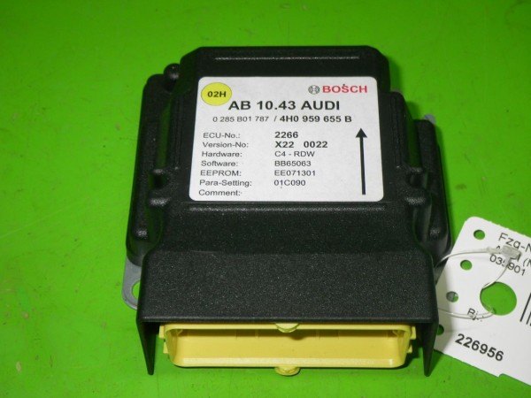 Airbag Steuergerät - AUDI (NSU) A8 (4H_) 4.0 TFSI quattro 0285B01787