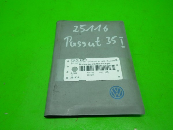Bordmappe mit Bedienungsanleitung - VW PASSAT Variant (3A5, 35I) 2.0 92255131000